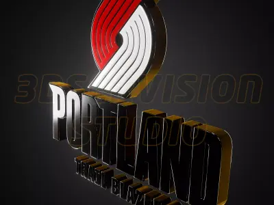 New Portland Trail Blazers logo - Cinematic - 3D print 3D model