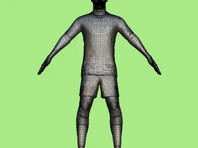 T-Pose Rigged Nico Williams Spain Euro 2024 3D model