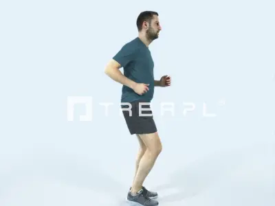 Portrait 07K Running Jogging Football Sports Man Low-poly 3D model purchase