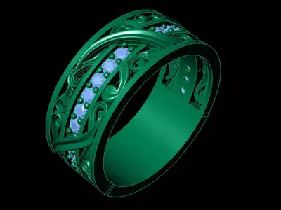 Elegant Diamond Eternity Ring  3D print model