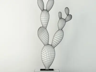 Metal Cactus Sculptures 3D model