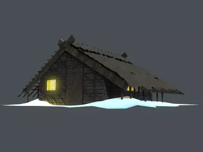Medievval Wooden House 3D model