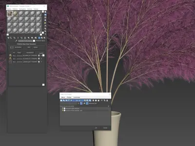 Bouquet of pink pampas 3D model