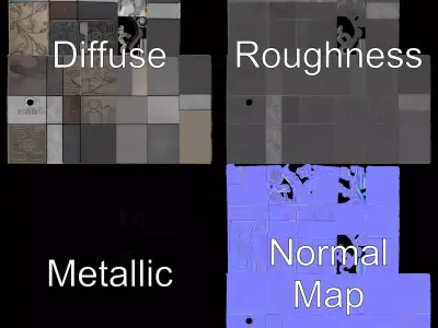 Decorative Tile Patterns Model Pack Low-poly 3D model