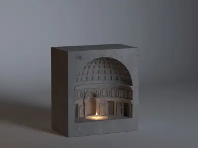 pantheon inspired warmer holder  3D model