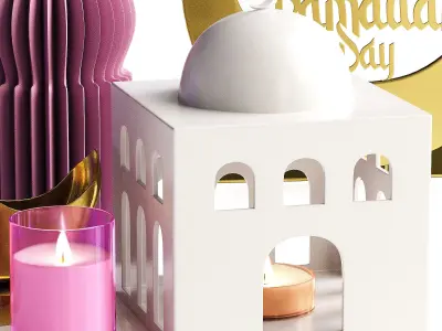 Ramadan Decorative Set 3D model