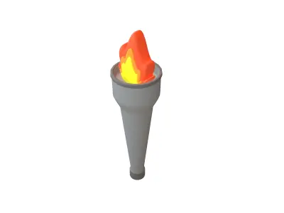 Torch v2 001 Low-poly 3D model