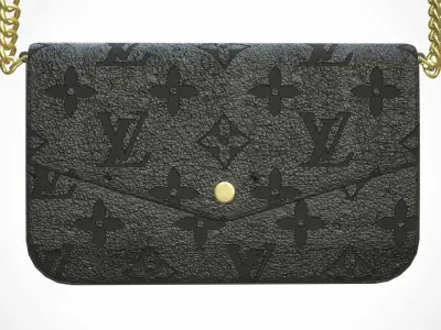 Woman Handbag Louis Vuitton Low-poly 3D model