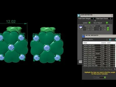 Jewelry Earring 3D print model