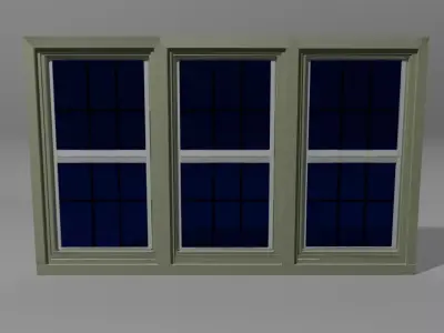 Double hung window Free 3D model