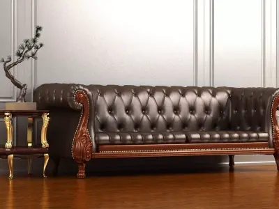 cabinet cabinet wardrobe sofa bed table bookshelve 3D model