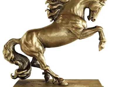 horse statue 10 3D model