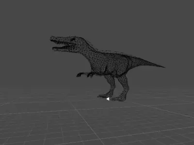 Baryonyx Animated Model Low-poly 3D model