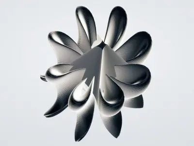 Modern Petal Sculpture 3D print model