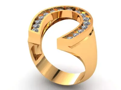 anillo  Herradura Horseshoe Ring 3D print model