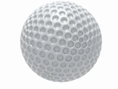 Golf ball 3 Lod of detailed textures and materials Low-poly 3D model