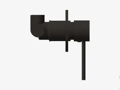 Wall Mixer Tap - Luxury - Sleek Low-poly 3D model