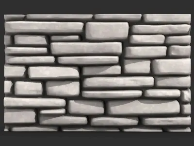 Exterior Stone Wall Prop 3D print model