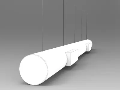 Airduct Hanging Low Poly Low-poly 3D model