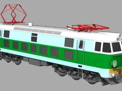 Locomotive Pafawag 201E or ET-22 Low-poly 3D model