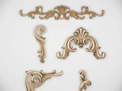 ARCHITECTURAL KITBASH- Ornamental- Carved decor 3D model