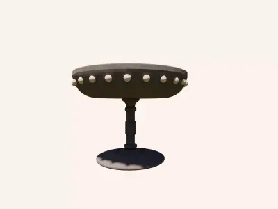 Ceramic Fruit Bowl - Minimalist Pedestal Dish with Detailing Low-poly 3D model
