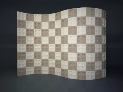 09 ARABIC PATTERN WALL Low-poly 3D model