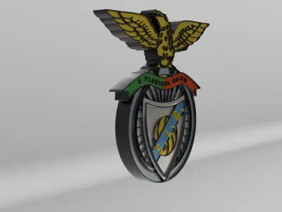 S L Benfica Football Team Logo 3D model