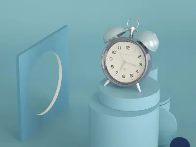 Alarm Clock 3D model with cinema 4d Octane 3D model