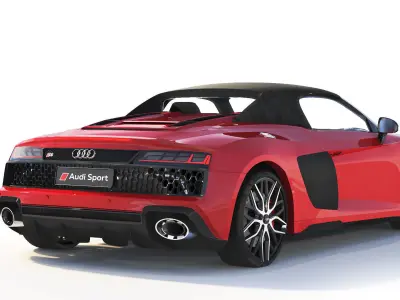 Audi R8 Spyder 2021 closed roof  3D model
