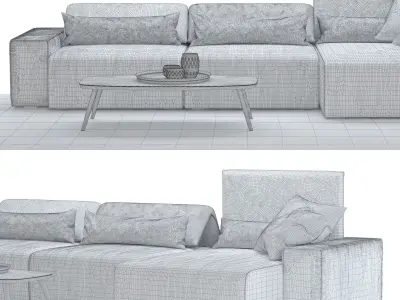 sofa Delta Salotti Reef 3D model