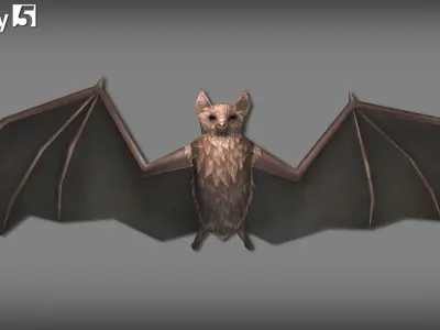 Animated Bats Pack Low-poly 3D model