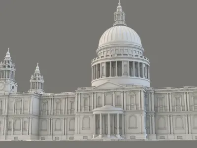 St Paul s Cathedral Low-poly 3D model