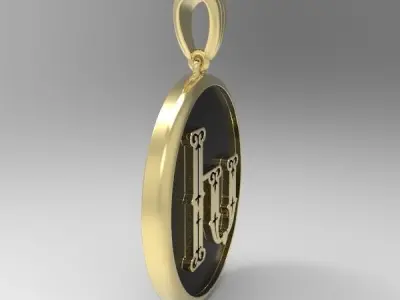 Decorative Letter Xh 3D print model