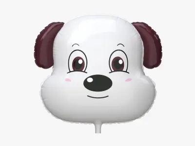 Foil decoration balloon 02 Dog 3D model