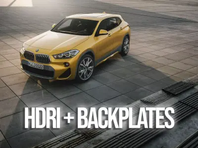 Stadium HDRi and backplates 3D model