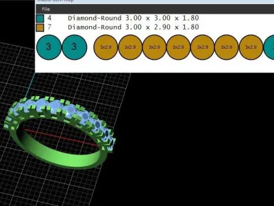jeweled ring Free 3D print model