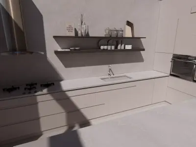 Modern Desert Penthouse  Natural Materials and  Clean Design Low-poly 3D model