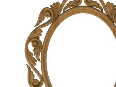 Carved picture frame STL 3D model 36