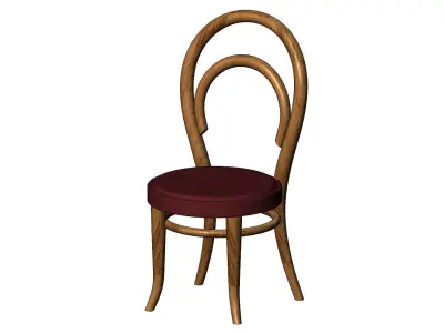 Miniature traditional bentwood chair mockup 3D print model
