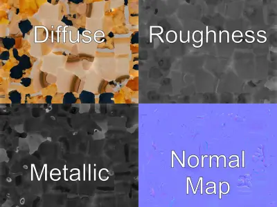 Oatmeal Bowl with Honey and Blueberries model pack Low-poly 3D model