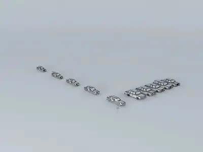 Fictional Eastern Europe car evolution Free 3D model