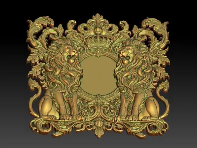 3 Lion CNC Relief Model 3D print model