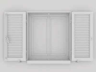 Exterior Aluminium Shutter 3D model V4 3D model 3D model 3D model