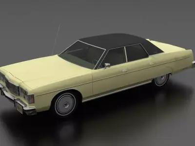 Monterey Custom 4dr 1974 Low-poly 3D model