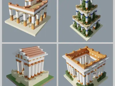 Collection Ancient Pack Low-poly 3D model