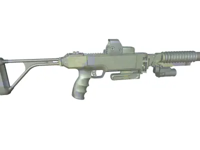 39-Cornershot-GL-gun model 3d game ready model Low-poly 3D model Low-poly 3D model