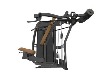 Strength fitness gym station 3 3D model