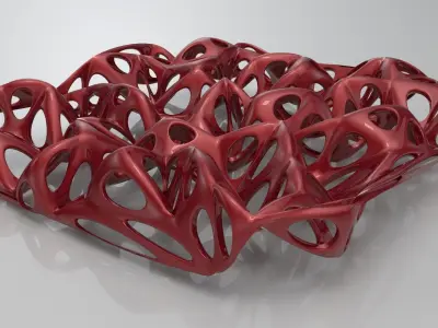 Delaunay Mesh Weaverbird Parametric Grasshopper Rhino Model 3D model