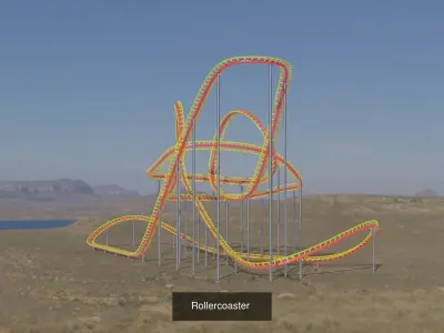 9 Rollercoaster 3D Model Collection